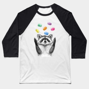 raccoon and macarons Baseball T-Shirt